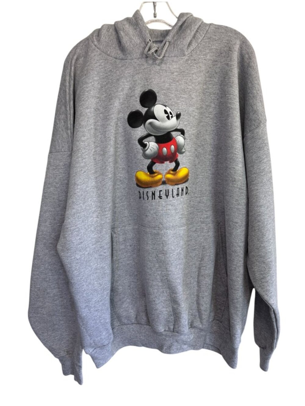 Disneyland Resort Mickey Mouse Hooded Sweatshirt Gray Graphic Hoodie Adult 2XL